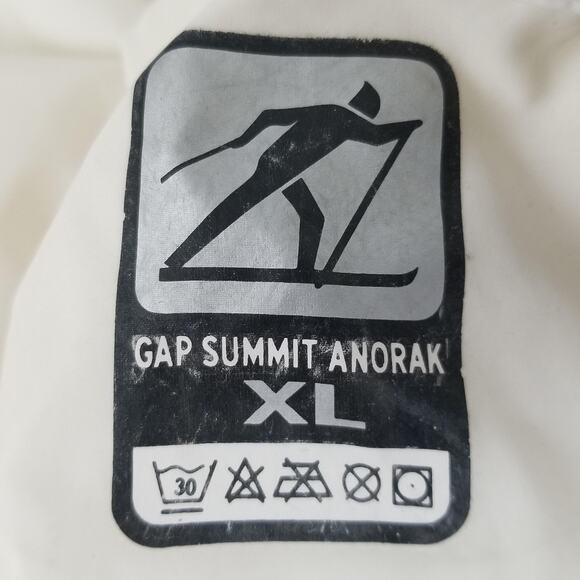 Gap Jacket Mens XL White Summit Anorak Hooded Pullover Nylon Windbreaker Vent - Picture 13 of 14